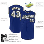 Sleeveless Custom White-Gold Baseball Authentic Jersey Royal Sleeveless Custom White-Gold Baseball Authentic Jersey Royal