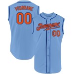 Baseball Custom Blue Orange-Royal Jersey Light Sleeveless Authentic Baseball Custom Blue Orange-Royal Jersey Light Sleeveless Authentic