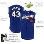 Authentic Custom Royal Jersey Baseball Sleeveless White-Red Authentic Custom Royal Jersey Baseball Sleeveless White-Red