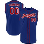 Royal Authentic Baseball Jersey Custom Sleeveless Red-White Royal Authentic Baseball Jersey Custom Sleeveless Red-White