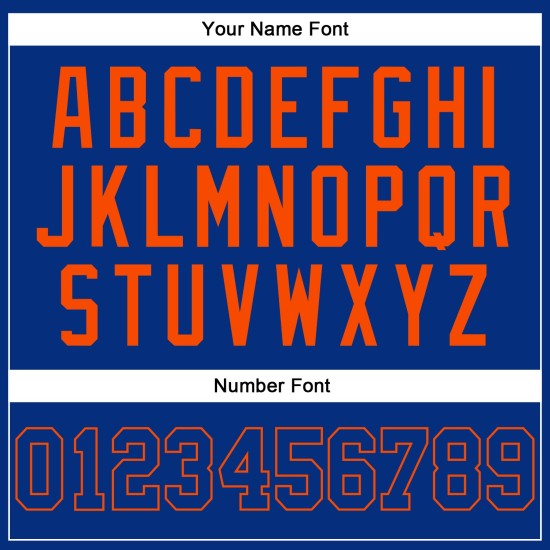 Sleeveless Jersey Custom Authentic Royal Baseball Royal-Orange Sleeveless Jersey Custom Authentic Royal Baseball Royal-Orange