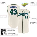 Custom Jersey Authentic Baseball Green-Royal Sleeveless Cream Custom Jersey Authentic Baseball Green-Royal Sleeveless Cream