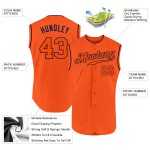 Orange Jersey Baseball Orange-Navy Custom Authentic Sleeveless Orange Jersey Baseball Orange-Navy Custom Authentic Sleeveless