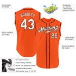 Orange Baseball Authentic Custom White-Brown Sleeveless Jersey Orange Baseball Authentic Custom White-Brown Sleeveless Jersey