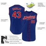 Royal Authentic Baseball Jersey Custom Sleeveless Red-White Royal Authentic Baseball Jersey Custom Sleeveless Red-White