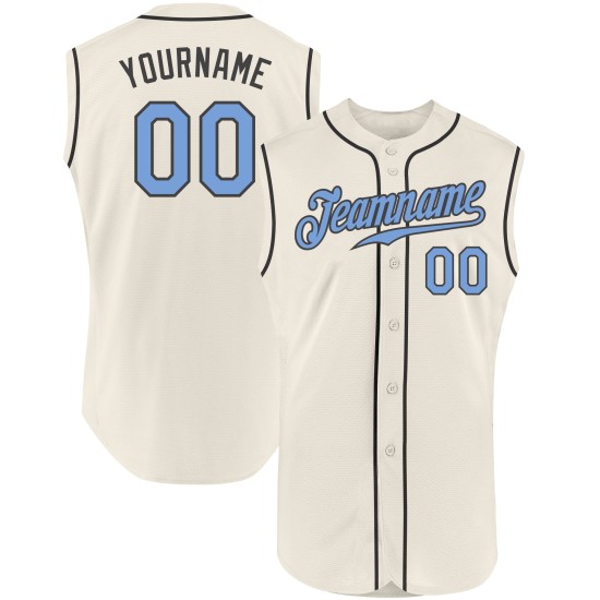 Authentic Father's Jersey Custom Day Light Baseball Blue-Steel Gray Cream Sleeveless Authentic Father's Jersey Custom Day Light Baseball Blue-Steel Gray Cream Sleeveless