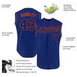 Sleeveless Jersey Custom Authentic Royal Baseball Royal-Orange Sleeveless Jersey Custom Authentic Royal Baseball Royal-Orange