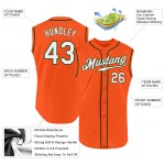 White-Green Orange Baseball Authentic Sleeveless Jersey Custom White-Green Orange Baseball Authentic Sleeveless Jersey Custom