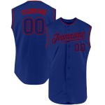 Jersey Sleeveless Custom Royal-Red Baseball Royal Authentic Jersey Sleeveless Custom Royal-Red Baseball Royal Authentic