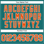 Jersey Custom Sleeveless Authentic Baseball Aqua Orange-White Jersey Custom Sleeveless Authentic Baseball Aqua Orange-White