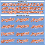 Custom Baseball Authentic Sleeveless Orange-White Light Blue Jersey Custom Baseball Authentic Sleeveless Orange-White Light Blue Jersey