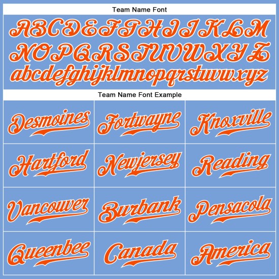 Custom Baseball Authentic Sleeveless Orange-White Light Blue Jersey Custom Baseball Authentic Sleeveless Orange-White Light Blue Jersey