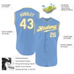 Blue Authentic Custom Sleeveless Light Baseball White-Gold Jersey Blue Authentic Custom Sleeveless Light Baseball White-Gold Jersey