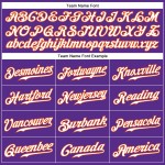 Jersey White-Orange Baseball Authentic Sleeveless Custom Purple Jersey White-Orange Baseball Authentic Sleeveless Custom Purple