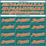 Jersey Custom Sleeveless Authentic Baseball Aqua Orange-White Jersey Custom Sleeveless Authentic Baseball Aqua Orange-White