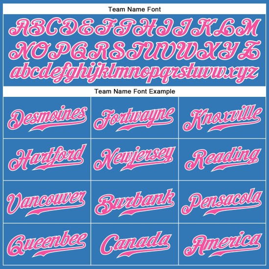 Powder Baseball Pink-White Sleeveless Blue Custom Authentic Jersey Powder Baseball Pink-White Sleeveless Blue Custom Authentic Jersey