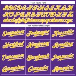 Authentic Baseball Purple Jersey Gold-White Sleeveless Custom Authentic Baseball Purple Jersey Gold-White Sleeveless Custom