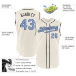 Authentic Father's Jersey Custom Day Light Baseball Blue-Steel Gray Cream Sleeveless Authentic Father's Jersey Custom Day Light Baseball Blue-Steel Gray Cream Sleeveless