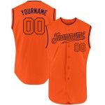 Orange Jersey Baseball Orange-Navy Custom Authentic Sleeveless Orange Jersey Baseball Orange-Navy Custom Authentic Sleeveless
