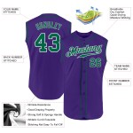 Jersey Purple Sleeveless Green-White Baseball Kelly Custom Authentic Jersey Purple Sleeveless Green-White Baseball Kelly Custom Authentic