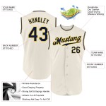 Navy-Gold Baseball Custom Sleeveless Cream Authentic Jersey Navy-Gold Baseball Custom Sleeveless Cream Authentic Jersey