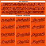 Orange-Black Jersey Sleeveless Authentic Custom Orange Baseball Orange-Black Jersey Sleeveless Authentic Custom Orange Baseball
