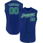 Jersey Authentic Custom Green-White Royal Sleeveless Kelly Baseball Jersey Authentic Custom Green-White Royal Sleeveless Kelly Baseball