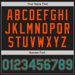Authentic Baseball Custom Sleeves Raglan Jersey Black Teal-Orange Authentic Baseball Custom Sleeves Raglan Jersey Black Teal-Orange