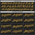 Raglan Baseball Gold-Orange Sleeves Authentic Jersey Old Black Custom Raglan Baseball Gold-Orange Sleeves Authentic Jersey Old Black Custom