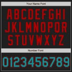 Jersey Raglan Black Teal-Red Baseball Sleeves Custom Authentic Jersey Raglan Black Teal-Red Baseball Sleeves Custom Authentic