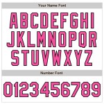 White Jersey Custom Pink-Black Raglan Authentic Sleeves Baseball White Jersey Custom Pink-Black Raglan Authentic Sleeves Baseball
