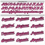 White Jersey Custom Pink-Black Raglan Authentic Sleeves Baseball White Jersey Custom Pink-Black Raglan Authentic Sleeves Baseball